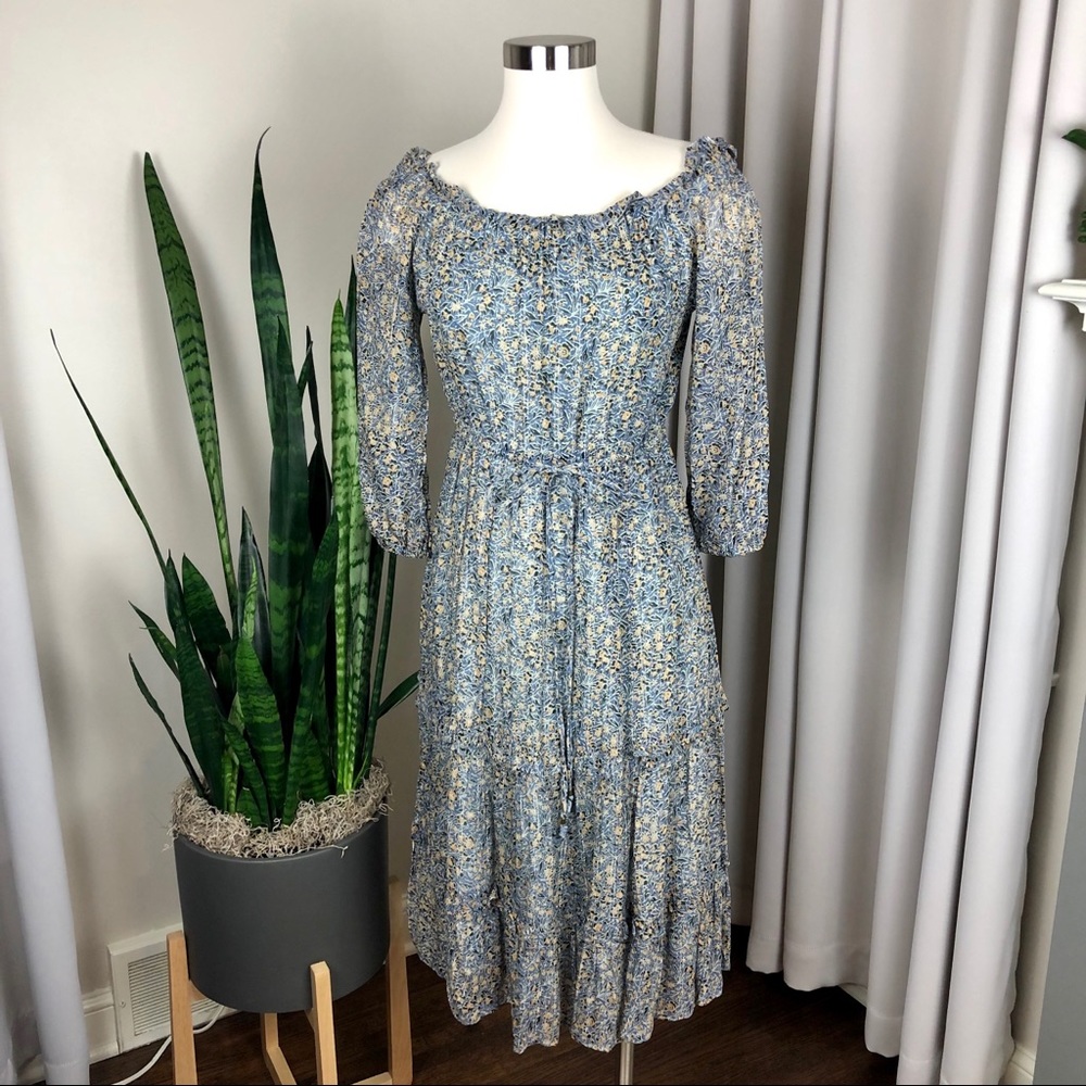 Anthropologie Kira Off The Shoulder Prairie Dress